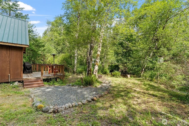 112 Mountain View Dr N, Ashford, WA 98304 - view of yard with a deck