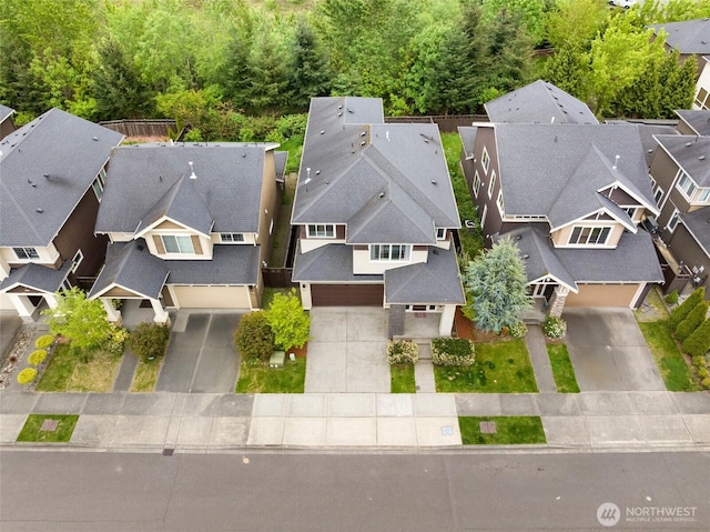 drone / aerial view featuring a residential view