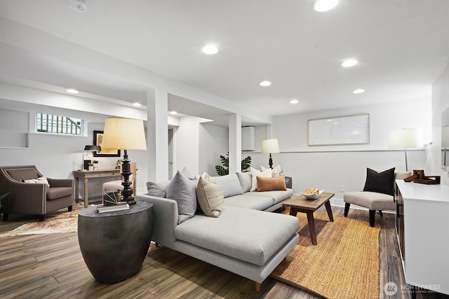 3236 15th Ave S, Seattle, WA 98144 - living room featuring wood finished floors and recessed lighting