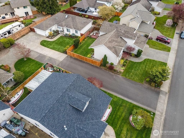 drone / aerial view featuring a residential view