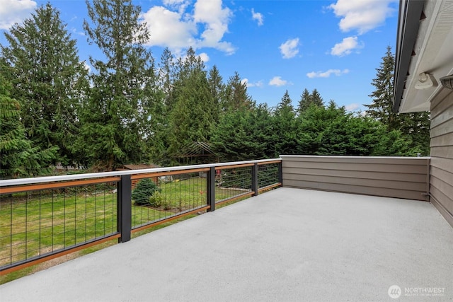view of patio / terrace featuring a balcony