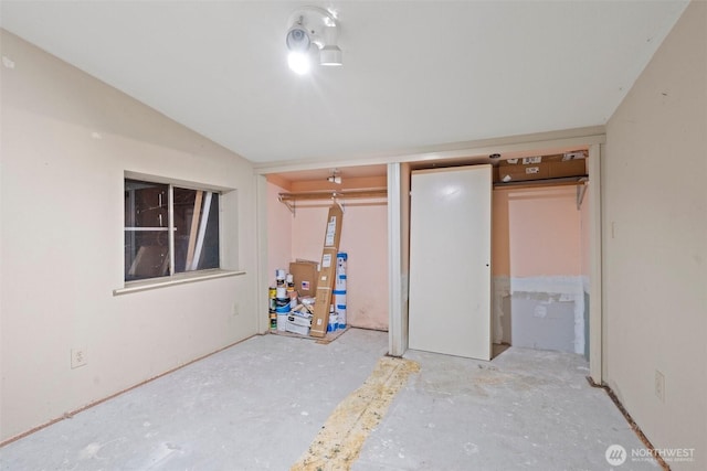 interior space with lofted ceiling