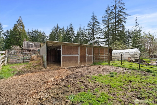 view of horse barn