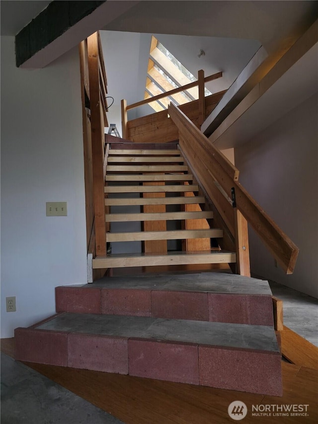 5612 Cape George Rd, Port Townsend, WA 98368 - stairway with wood finished floors