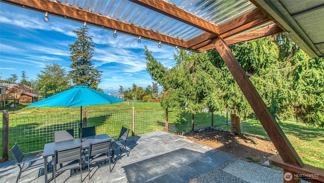 view of patio / terrace featuring outdoor dining area
