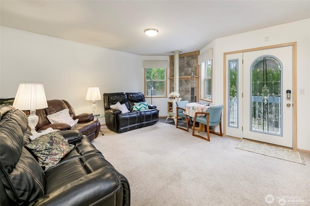 view of carpeted living room