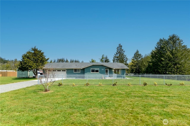 790 N Rhodefer Rd, Sequim, WA 98382 - single story home featuring fence private yard, driveway, an attached garage, and a front yard