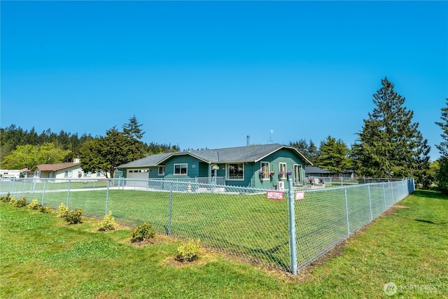 790 N Rhodefer Rd, Sequim, WA 98382 - view of front of house with a front yard and fence private yard