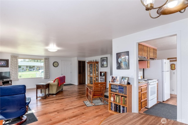 790 N Rhodefer Rd, Sequim, WA 98382 - living area with light wood-style flooring
