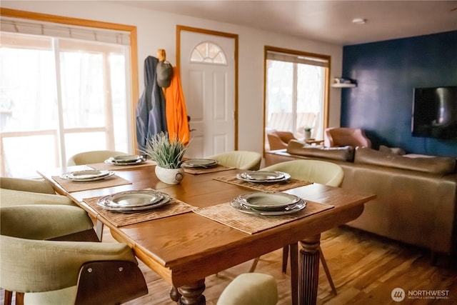 139 Mount Rainier Dr, Packwood, WA 98361 - dining area with wood finished floors