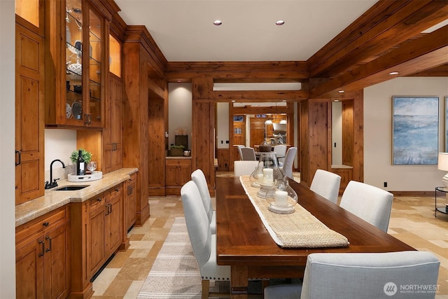 137 Lake Ave W, Kirkland, WA 98033 - dining room with wooden walls and recessed lighting