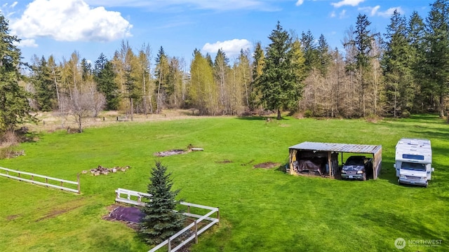 24709 148th Ave E, Graham, WA 98338 - view of grassy yard with a detached carport