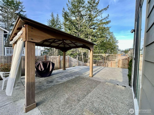 view of patio / terrace with a fenced backyard