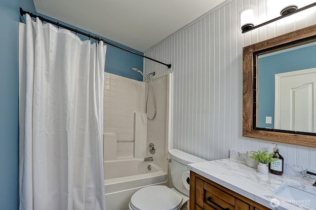 5786 Skagit Pl, Blaine, WA 98230 - full bath with toilet, shower / bathtub combination with curtain, and vanity