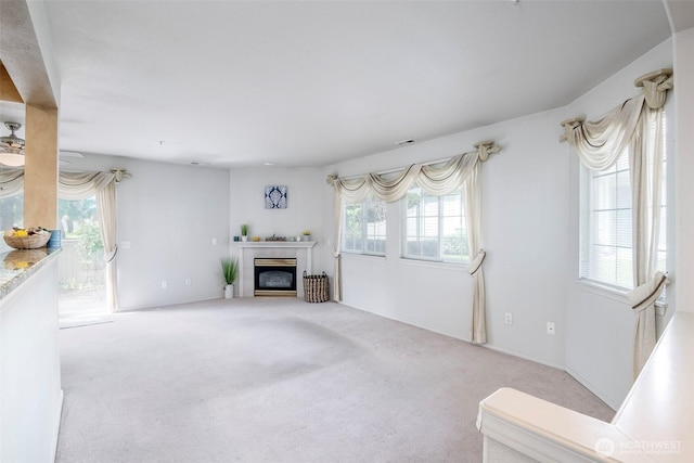 4802 Nassau Ave NE Unit 45, Tacoma, WA 98422 - unfurnished living room with a tile fireplace, carpet flooring, and visible vents