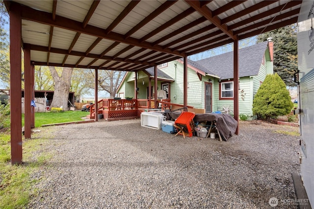view of patio / terrace featuring a wooden deck
