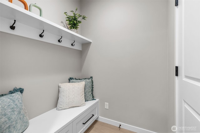 18116 83rd Ave NE, Kenmore, WA 98028 - mudroom featuring light wood-type flooring and baseboards