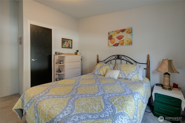 bedroom with carpet floors
