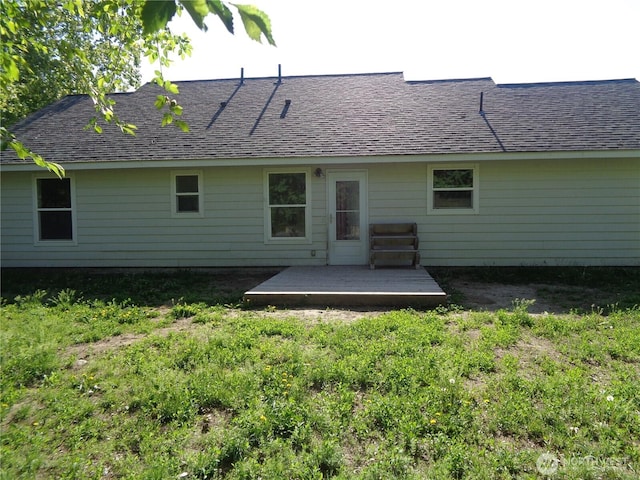 5 Orchard Loop N, Tonasket, WA 98855 - back of house with a shingled roof and a deck