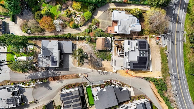 aerial view with a residential view