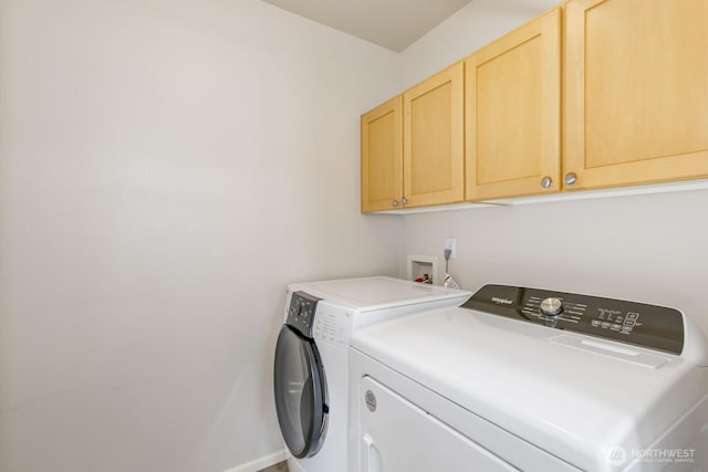 1231 148th Pl SE, Mill Creek, WA 98012 - laundry room with cabinet space, washer and dryer, and baseboards