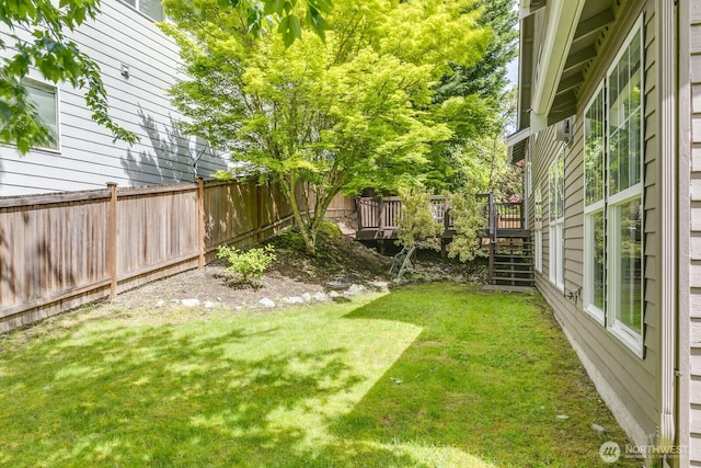 1231 148th Pl SE, Mill Creek, WA 98012 - view of yard featuring stairway and a deck