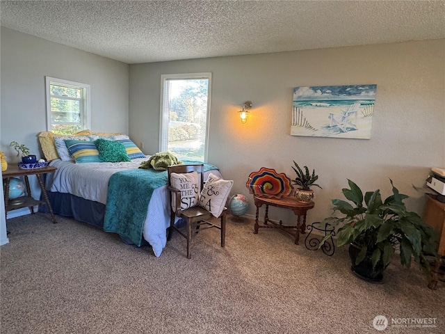 4751 State Route 109, Moclips, WA 98562 - carpeted bedroom with a textured ceiling