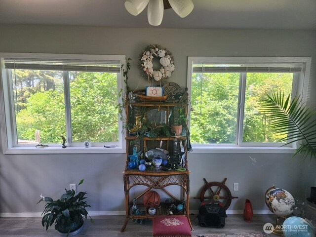 4751 State Route 109, Moclips, WA 98562 - dining room featuring healthy amount of natural light and a ceiling fan