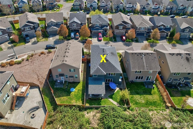 aerial view of residential area