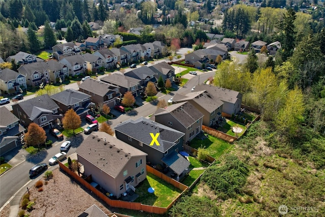 aerial perspective of suburban area