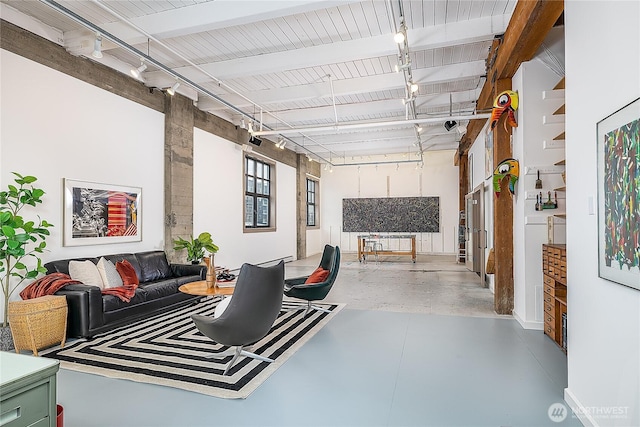 interior space featuring an outdoor hangout area