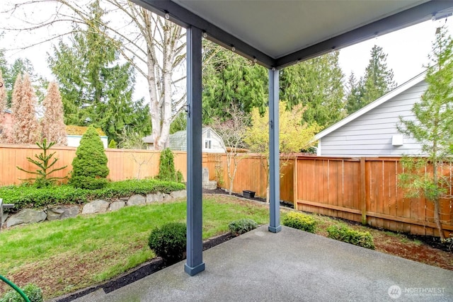 19204 Evergreen Dr, Bonney Lake, WA 98391 - view of patio with a fenced backyard