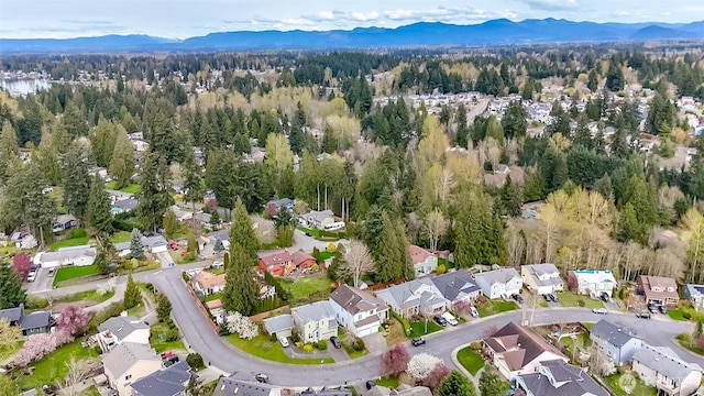 19204 Evergreen Dr, Bonney Lake, WA 98391 - aerial view with a mountain view and a residential view