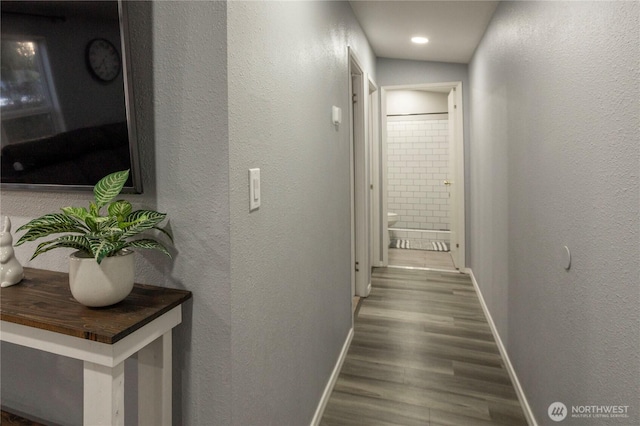 3001 S 288th St Unit 282, Federal Way, WA 98003 - corridor with baseboards and wood finished floors