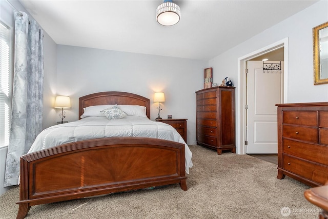 bedroom featuring carpet