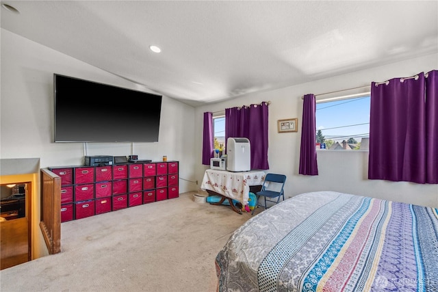 26 Pershing St, Wenatchee, WA 98801 - bedroom featuring carpet floors and vaulted ceiling