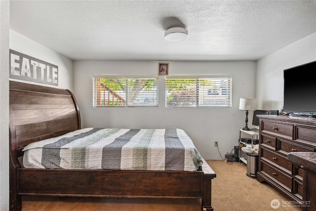 26 Pershing St, Wenatchee, WA 98801 - bedroom featuring light carpet, multiple windows, and a textured ceiling