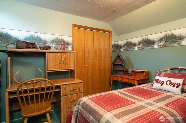 7095 N Wilde Rd, Concrete, WA 98237 - bedroom featuring lofted ceiling and a closet