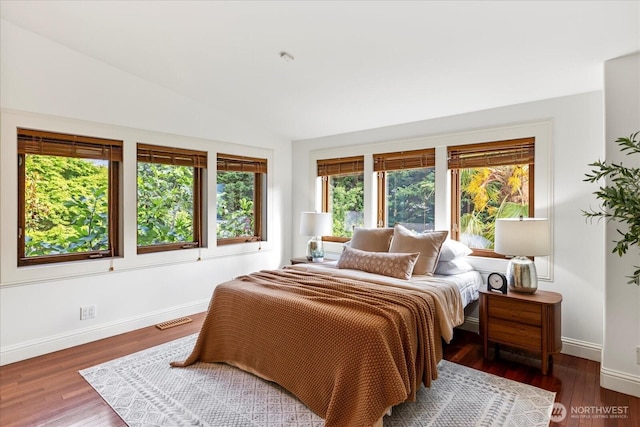 21908 36th Ave W, Brier, WA 98036 - bedroom with multiple windows, wood finished floors, and lofted ceiling