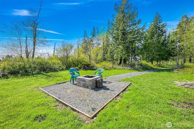 1699 Skagit St, Bellingham, WA 98226 - view of yard with a fire pit