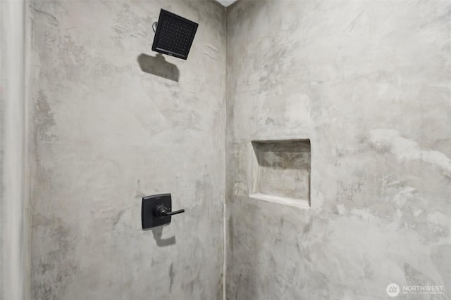 interior details with walk in shower