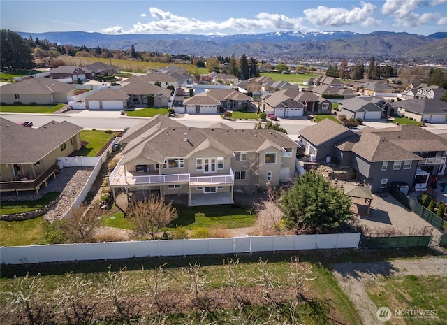 107 Springhill Dr, East Wenatchee, WA 98802 - drone / aerial view with a mountain view and a residential view