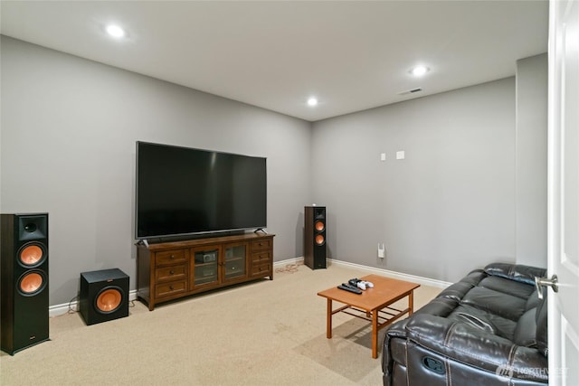 107 Springhill Dr, East Wenatchee, WA 98802 - carpeted living area featuring baseboards and recessed lighting