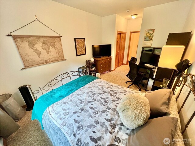 view of carpeted bedroom