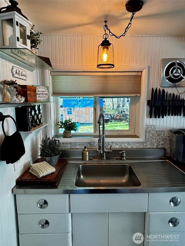 4216 N Pl, Seaview, WA 98644 - bar featuring wood walls and a sink