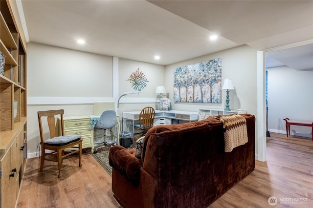 721 Main St, Waitsburg, WA 99361 - living area with wood finished floors and recessed lighting