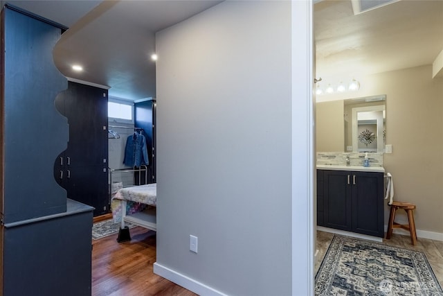 721 Main St, Waitsburg, WA 99361 - corridor with baseboards and a sink