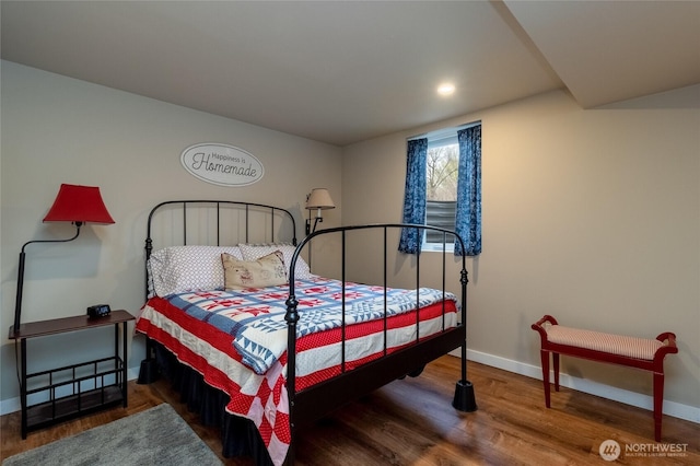 721 Main St, Waitsburg, WA 99361 - bedroom featuring recessed lighting, wood finished floors, and baseboards