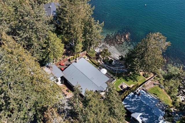 162 Sea Ranch Rd, Lopez Island, WA 98261 - aerial view featuring a water view