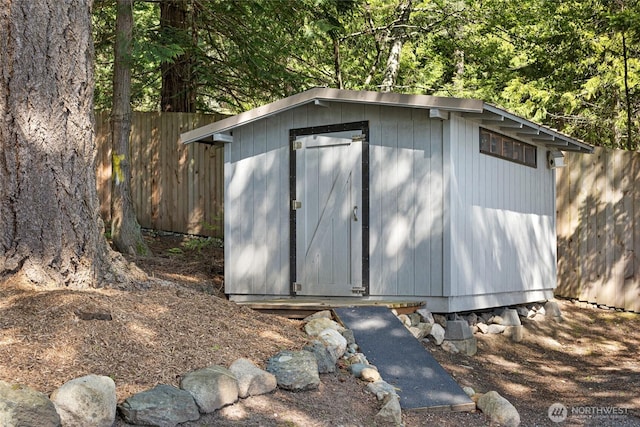 162 Sea Ranch Rd, Lopez Island, WA 98261 - view of shed featuring fence